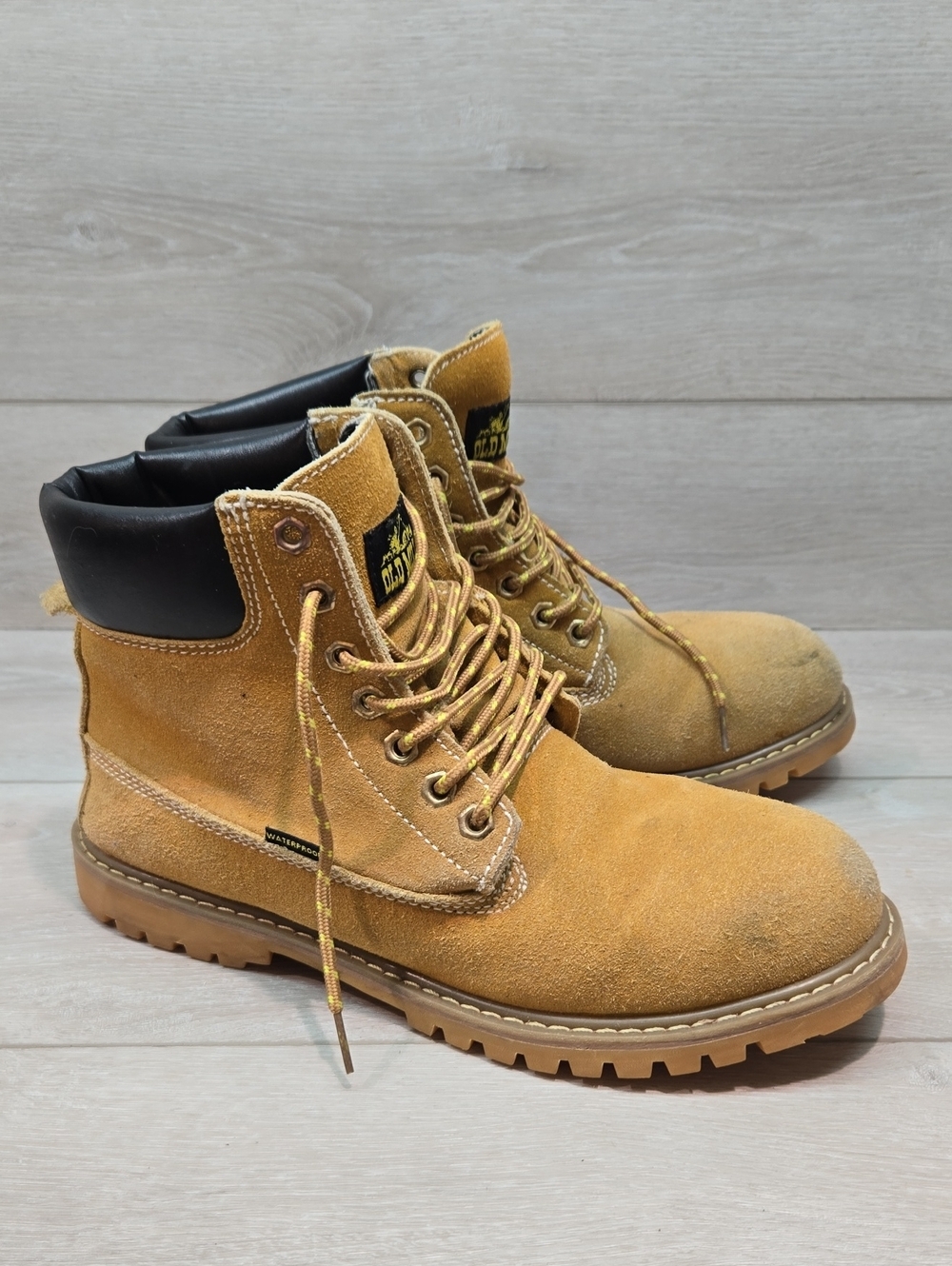 Old Mill Men's SG015 Waterproof Suede Work Boots Soft Toe  Lace-Up Shoes Sz 10M